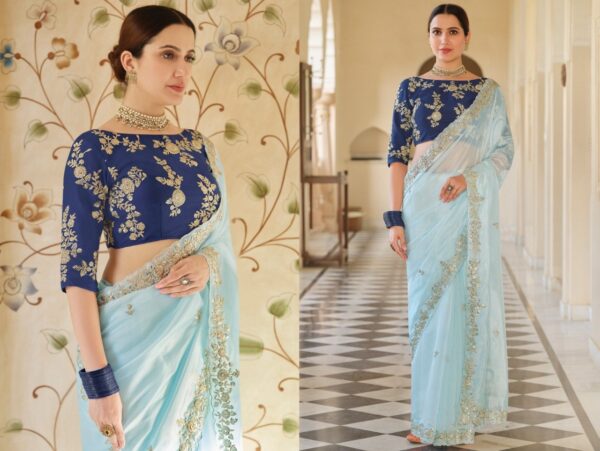 Sky Blue Saree