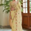 Organza Yellow Saree in Designer Work