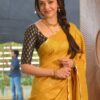 Bollywood Formal Cotton Yellow Saree