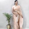 Peach Saree