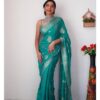 Fancy Wedding Silk Sky Blue Saree