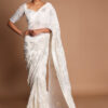 Bollywood Work Fancy White Saree