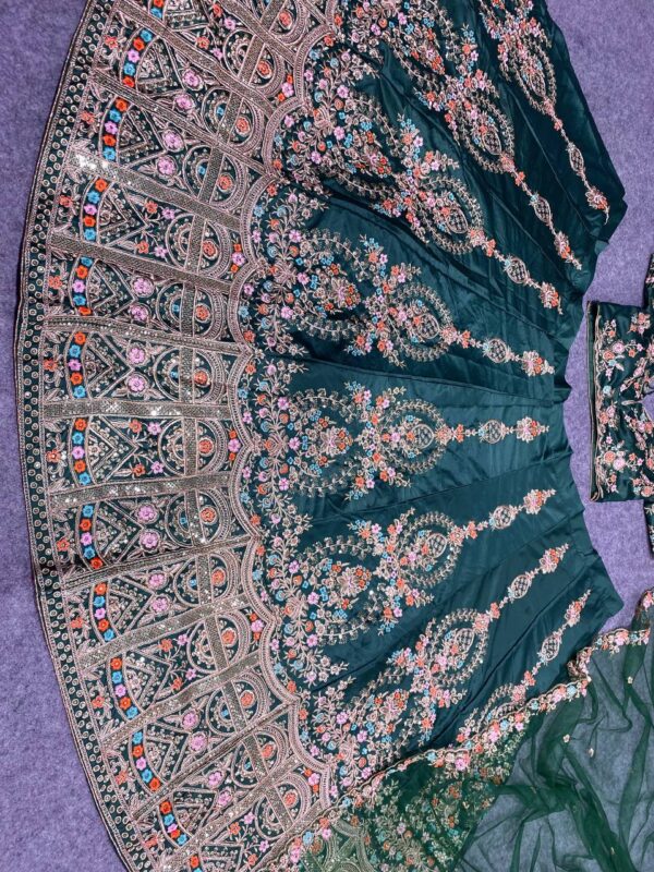 Pakistani Bridal Green Lahenga Choli