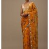 Haldi Function Wear Yellow Organza Saree