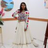 White Lahenga Choli With Work Blouse