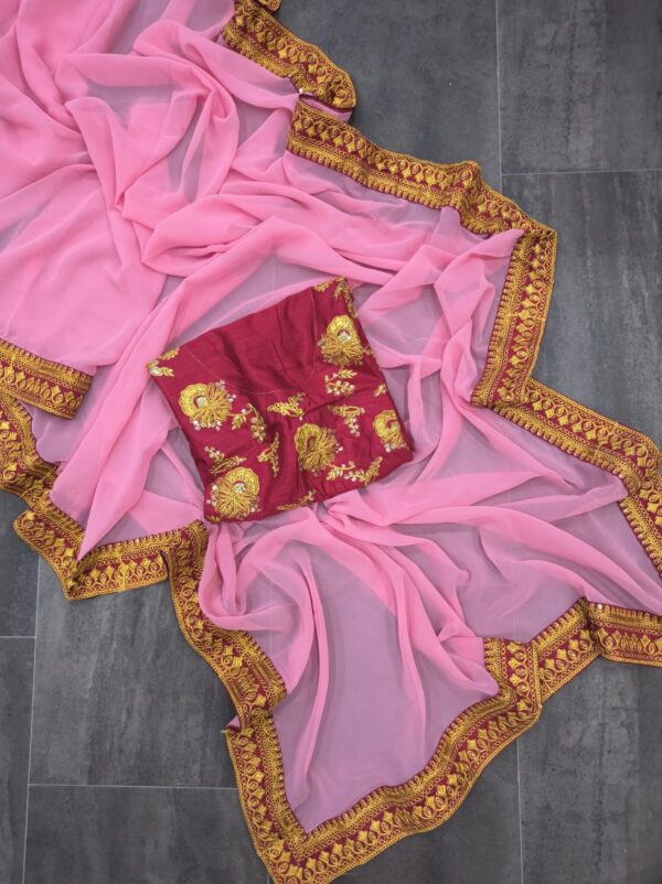 Pink Saree