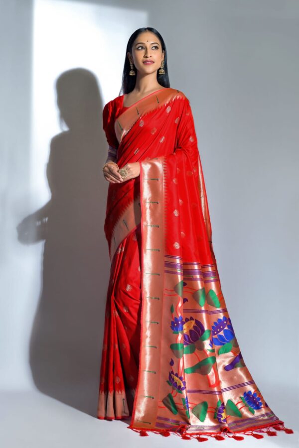 Wedding Silk Red Saree Banarasi UK