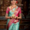 Bollywood Banarasi Sky Blue Silk Saree