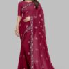 Work Border Pink Saree For Wedding