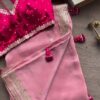 Bollywood Wedding Work Pink Saree