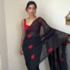 Georgette Ready to Wear Black Saree