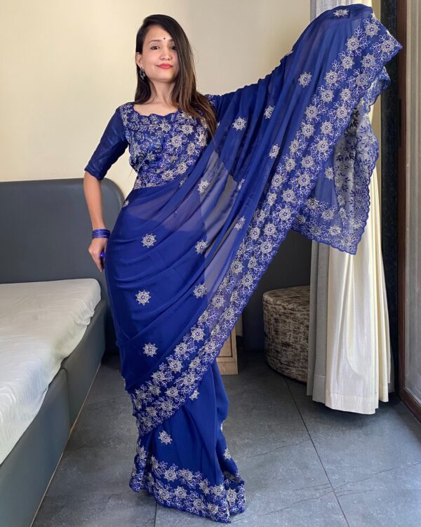 Blue Saree