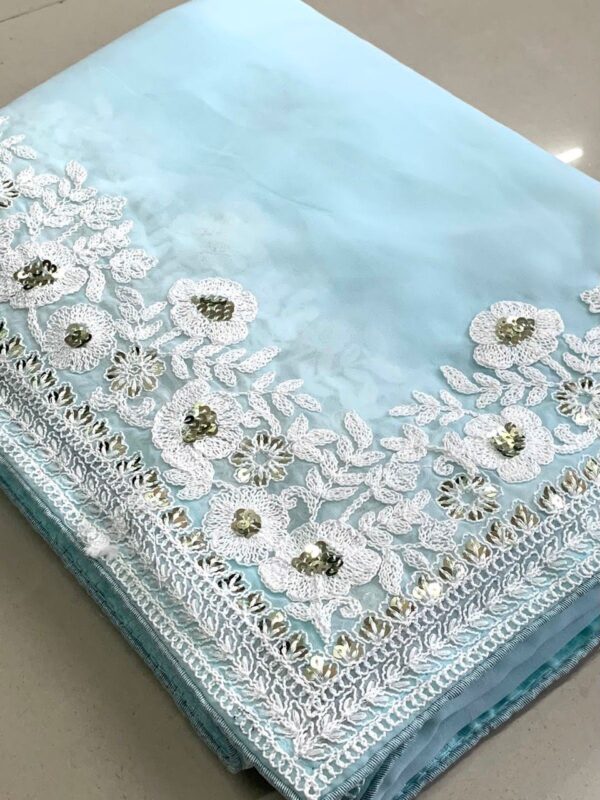 Sky Blue Saree