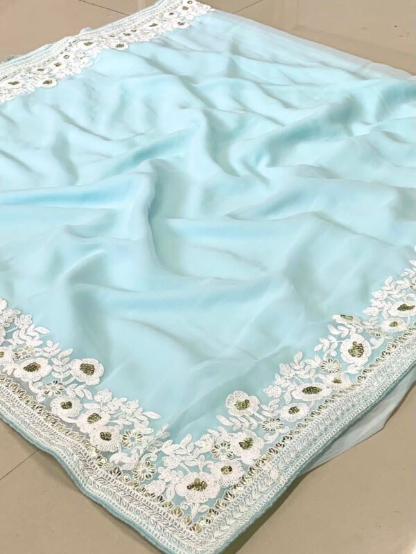 Sky Blue Saree