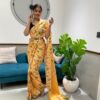 Floral Reay to Wear Yellow Saree