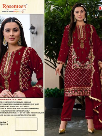 Red Fancy Pakistani Salwar Suit