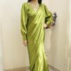 Plain Mahendi Reay to Wear Saree