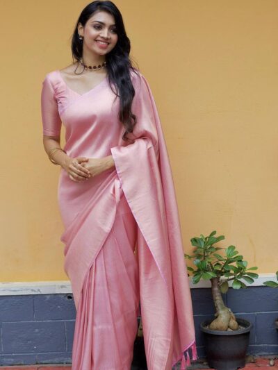 Wedding Indian Silk Pink Saree