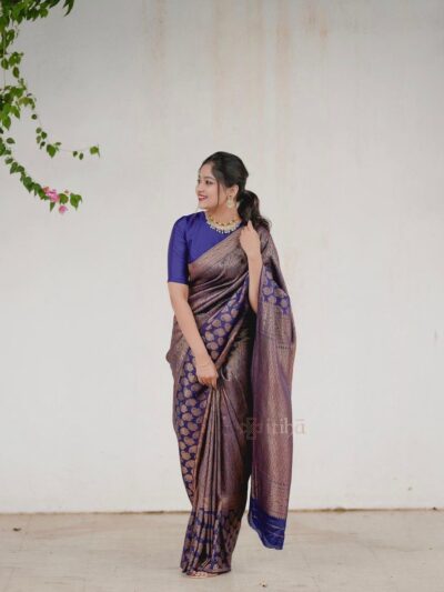 Wedding Party Soft Silk Blue Saree