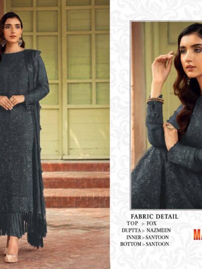 Fancy Women Pakistani Dress in Grey