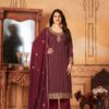 Designer Wear Marron Pakistani Suit