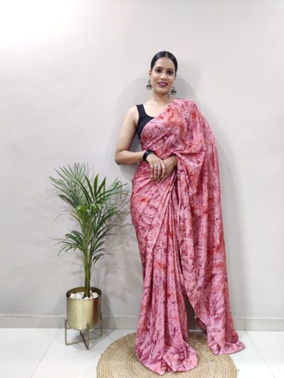 Stylish Ready to wear Saree in Red