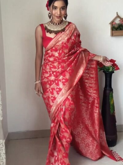 Red Wedding Ready to wear Saree