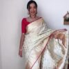 Silk Wedding White Ready to wear Saree