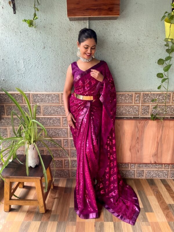 Wedding Sequence Ready to wear Saree