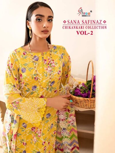 Stylish Printed Yellow Pakistani Dress