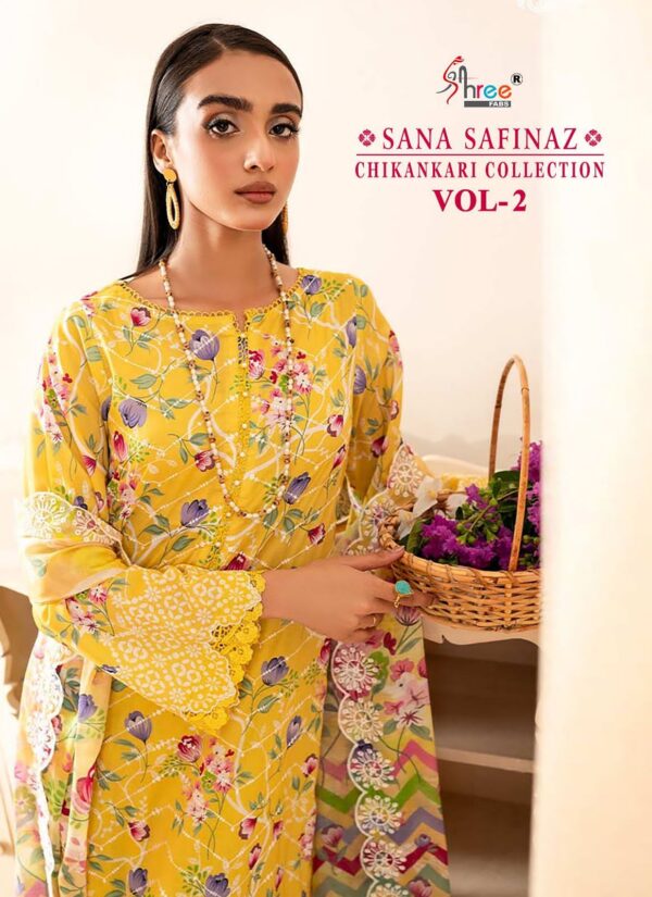 Stylish Printed Yellow Pakistani Dress