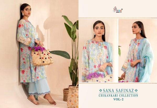 Printed Fancy Sky Blue Pakistani Dress