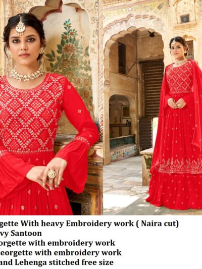 Embroidery Wedding Red Pakistani Dress