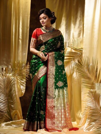 Buy Trendy Green Saree Online in UK