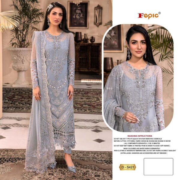 Party Wear Work Grey Pakistani Dress