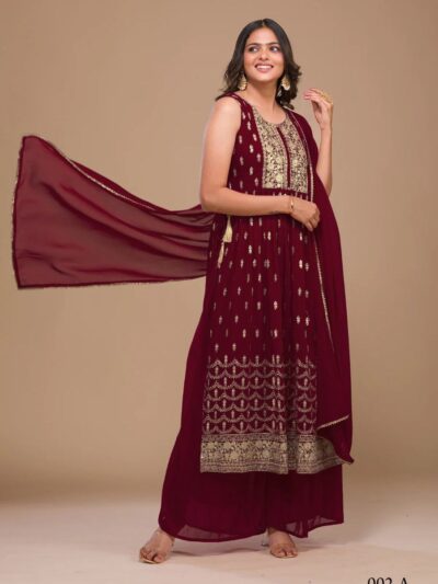 Wedding Maroon Readymade Dress