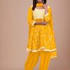 Yellow Women's Pakistani Salwar Suits