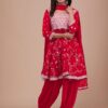 Women Stitched Red Pakistani Salwar Suits