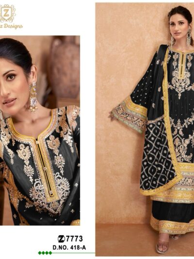 Stylish Black Embroidery Pakistani Dress