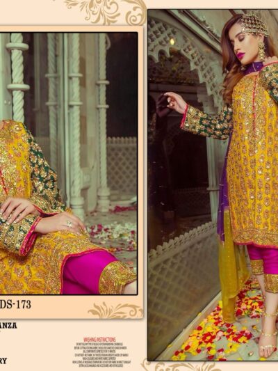 Wedding Yellow Sequence Pakistani Dress