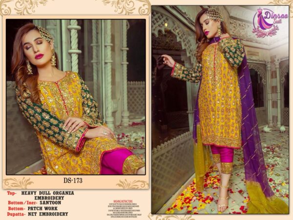 Wedding Yellow Sequence Pakistani Dress