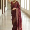 Maroon Saree