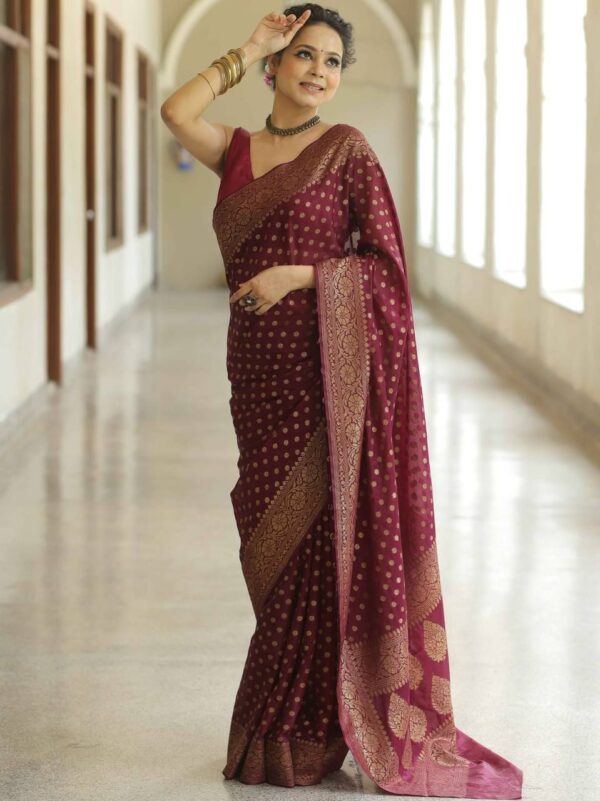 Maroon Saree