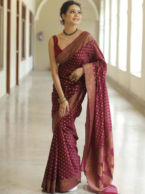 Maroon Saree