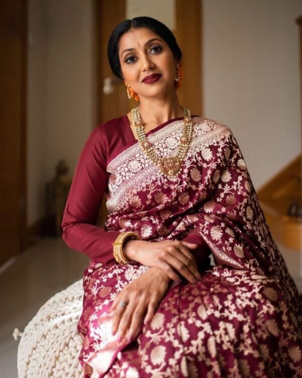 Maroon Saree