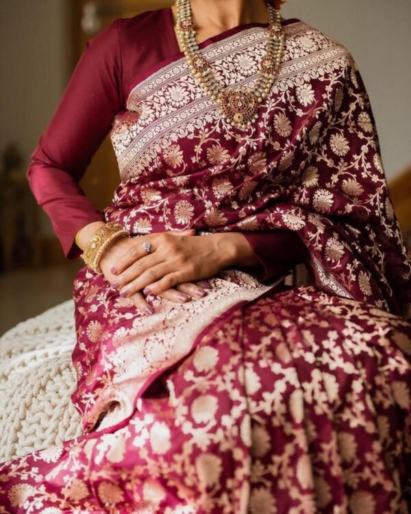 Maroon Saree