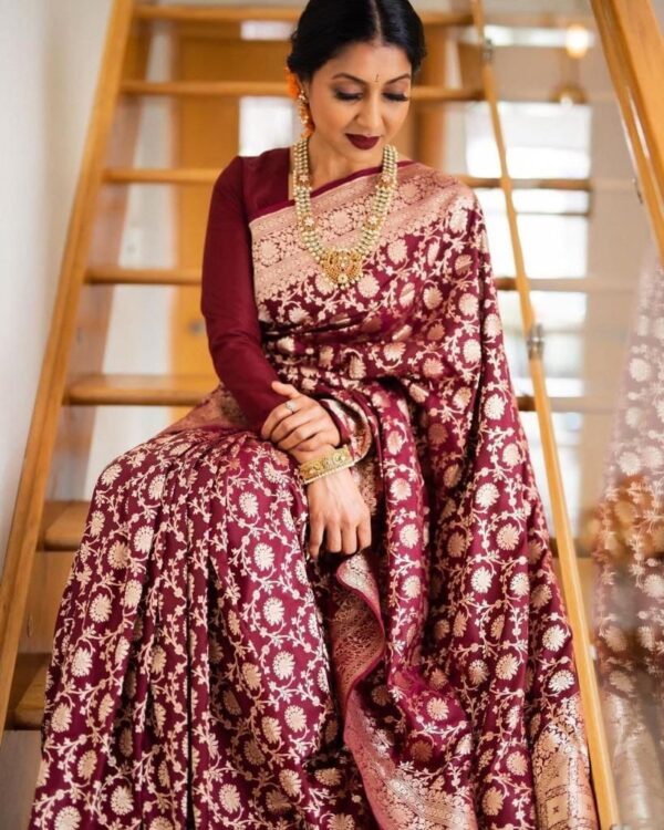 Maroon Saree