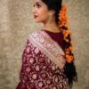 Maroon Saree