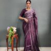 Wedding Purple Ready to wear Saree