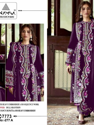 Fancy Purple Wedding Pakistani Dress